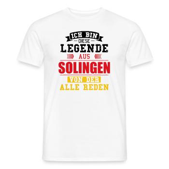 Stadt Solingen Deutschland Legende Spruch - Männer T-Shirt - Weiß - Vorne - AI Model Male 178 dark (178cm)