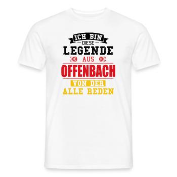 Stadt Offenbach Deutschland Legende Spruch - Männer T-Shirt - Weiß - Vorne - AI Model Male 178 dark (178cm)