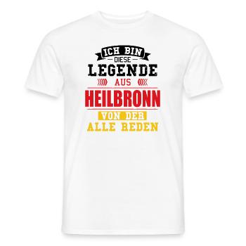 Stadt Heilbronn Deutschland Legende Spruch - Männer T-Shirt - Weiß - Vorne - AI Model Male 178 dark (178cm)