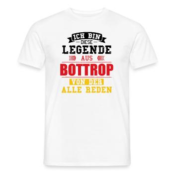 Stadt Bottrop Deutschland Legende Spruch - Männer T-Shirt - Weiß - Vorne - AI Model Male 178 dark (178cm)