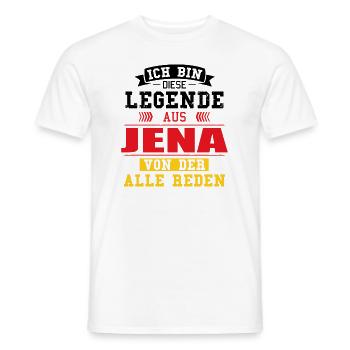 Stadt Jena Deutschland Legende Spruch - Männer T-Shirt - Weiß - Vorne - AI Model Male 178 dark (178cm)
