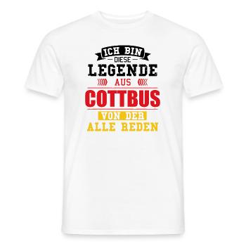 Stadt Cottbus Deutschland Legende Spruch - Männer T-Shirt - Weiß - Vorne - AI Model Male 178 dark (178cm)