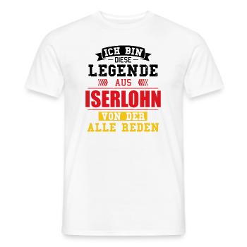 Stadt Iserlohn Deutschland Legende Spruch - Männer T-Shirt - Weiß - Vorne - AI Model Male 178 dark (178cm)