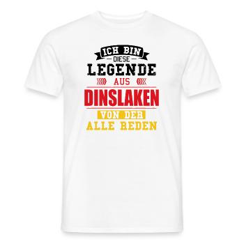 Stadt Dinslaken Deutschland Legende Spruch - Männer T-Shirt - Weiß - Vorne - AI Model Male 178 dark (178cm)