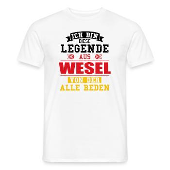 Stadt Wesel Deutschland Legende Spruch - Männer T-Shirt - Weiß - Vorne - AI Model Male 178 dark (178cm)