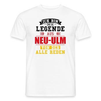 Stadt Neu-Ulm Deutschland Legende Spruch - Männer T-Shirt - Weiß - Vorne - AI Model Male 178 dark (178cm)
