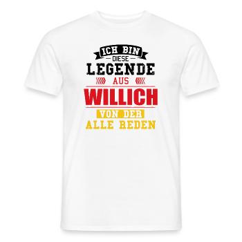 Stadt Willich Deutschland Legende Spruch - Männer T-Shirt - Weiß - Vorne - AI Model Male 178 dark (178cm)