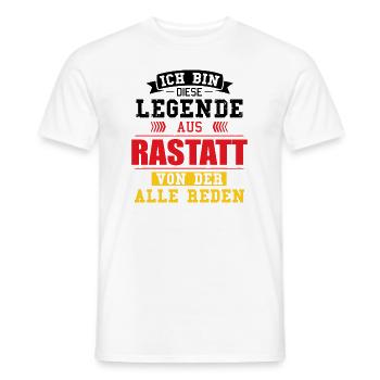 Stadt Rastatt Deutschland Legende Spruch - Männer T-Shirt - Weiß - Vorne - AI Model Male 178 dark (178cm)