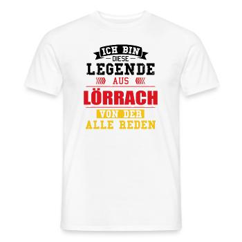 Stadt Lörrach Deutschland Legende Spruch - Männer T-Shirt - Weiß - Vorne - AI Model Male 178 dark (178cm)
