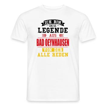 Stadt Bad Oeynhausen Deutschland Legende Spruch - Männer T-Shirt - Weiß - Vorne - AI Model Male 178 dark (178cm)