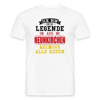 Stadt Neunkirchen Deutschland Legende Spruch - Männer T-Shirt - Weiß - Vorne - AI Model Male 178 dark (178cm)