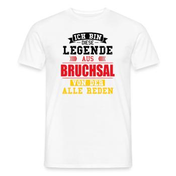 Stadt Bruchsal Deutschland Legende Spruch - Männer T-Shirt - Weiß - Vorne - AI Model Male 178 dark (178cm)