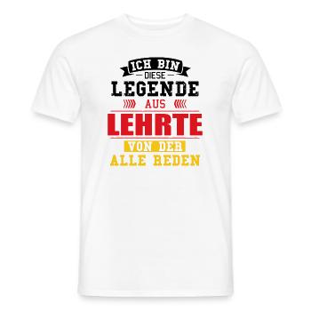 Stadt Lehrte Deutschland Legende Spruch - Männer T-Shirt - Weiß - Vorne - AI Model Male 178 dark (178cm)