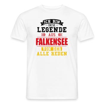 Stadt Falkensee Deutschland Legende Spruch - Männer T-Shirt - Weiß - Vorne - AI Model Male 178 dark (178cm)