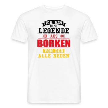 Stadt Borken Deutschland Legende Spruch - Männer T-Shirt - Weiß - Vorne - AI Model Male 178 dark (178cm)