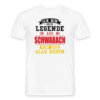 Stadt Schwabach Deutschland Legende Spruch - Männer T-Shirt - Weiß - Vorne - AI Model Male 178 dark (178cm)