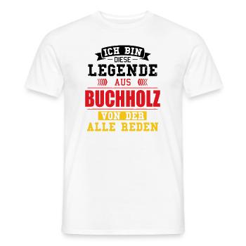 Stadt Buchholz Deutschland Legende Spruch - Männer T-Shirt - Weiß - Vorne - AI Model Male 178 dark (178cm)