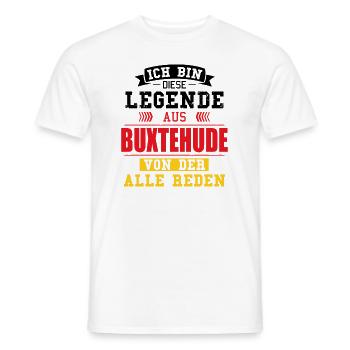 Stadt Buxtehude Deutschland Legende Spruch - Männer T-Shirt - Weiß - Vorne - AI Model Male 178 dark (178cm)