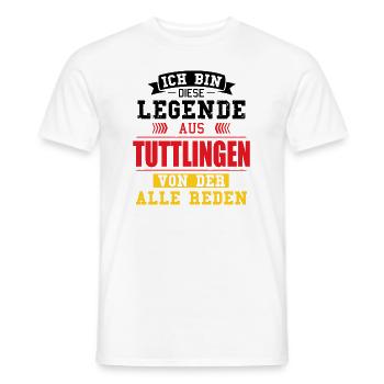 Stadt Tuttlingen Deutschland Legende Spruch - Männer T-Shirt - Weiß - Vorne - AI Model Male 178 dark (178cm)