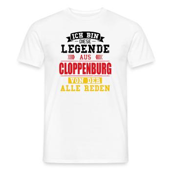 Stadt Cloppenburg Deutschland Legende Spruch - Männer T-Shirt - Weiß - Vorne - AI Model Male 178 dark (178cm)