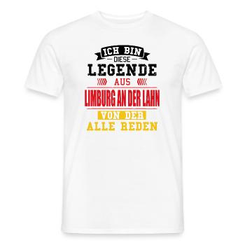 Stadt Limburg an der Lahn Deutschland Legende - Männer T-Shirt - Weiß - Vorne - AI Model Male 178 dark (178cm)