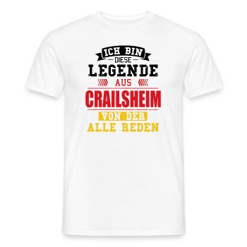 Stadt Crailsheim Deutschland Legende Spruch - Männer T-Shirt - Weiß - Vorne - AI Model Male 178 dark (178cm)