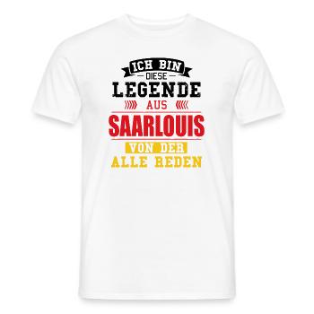 Stadt Saarlouis Deutschland Legende Spruch - Männer T-Shirt - Weiß - Vorne - AI Model Male 178 dark (178cm)
