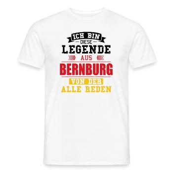 Stadt Bernburg Deutschland Legende Spruch - Männer T-Shirt - Weiß - Vorne - AI Model Male 178 dark (178cm)