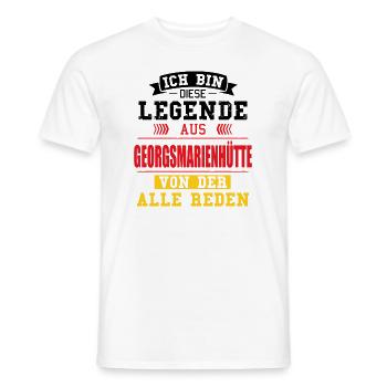 Stadt Georgsmarienhütte Deutschland Legende Spruch - Männer T-Shirt - Weiß - Vorne - AI Model Male 178 dark (178cm)