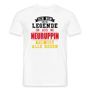 Stadt Neuruppin Deutschland Legende Spruch - Männer T-Shirt - Weiß - Vorne - AI Model Male 178 dark (178cm)