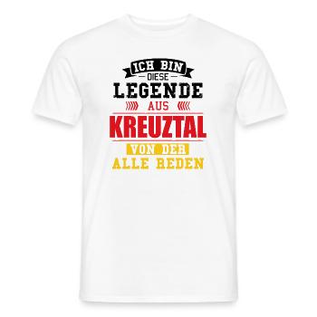 Stadt Kreuztal Deutschland Legende Spruch - Männer T-Shirt - Weiß - Vorne - AI Model Male 178 dark (178cm)
