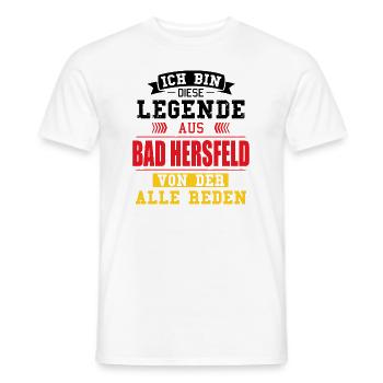 Stadt Bad Hersfeld Deutschland Legende Spruch - Männer T-Shirt - Weiß - Vorne - AI Model Male 178 dark (178cm)