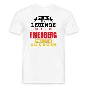 Stadt Friedberg Deutschland Legende Spruch - Männer T-Shirt - Weiß - Vorne - AI Model Male 178 dark (178cm)