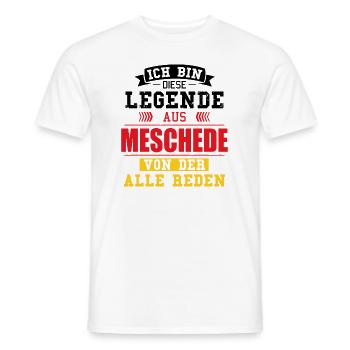Stadt Meschede Deutschland Legende Spruch - Männer T-Shirt - Weiß - Vorne - AI Model Male 178 dark (178cm)