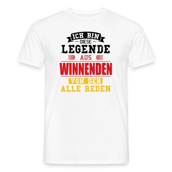 Stadt Winnenden Deutschland Legende Spruch - Männer T-Shirt - Weiß - Vorne - AI Model Male 178 dark (178cm)