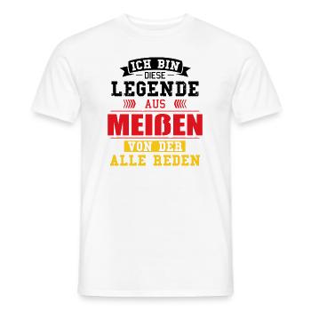 Stadt Meißen Deutschland Legende Spruch - Männer T-Shirt - Weiß - Vorne - AI Model Male 178 dark (178cm)