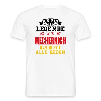 Stadt Mechernich Deutschland Legende Spruch - Männer T-Shirt - Weiß - Vorne - AI Model Male 178 dark (178cm)