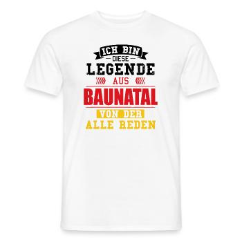 Stadt Baunatal Deutschland Legende Spruch - Männer T-Shirt - Weiß - Vorne - AI Model Male 178 dark (178cm)