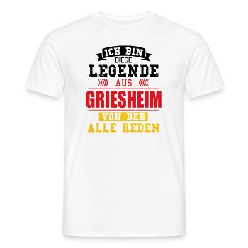 Stadt Griesheim Deutschland Legende Spruch - Männer T-Shirt - Weiß - Vorne - AI Model Male 178 dark (178cm)
