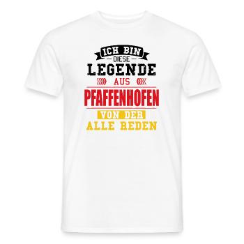 Stadt Pfaffenhofen Deutschland Legende Spruch - Männer T-Shirt - Weiß - Vorne - AI Model Male 178 dark (178cm)