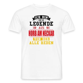 Stadt Horb am Neckar Deutschland Legende Spruch - Männer T-Shirt - Weiß - Vorne - AI Model Male 178 dark (178cm)
