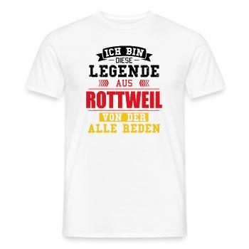 Stadt Rottweil Deutschland Legende Spruch - Männer T-Shirt - Weiß - Vorne - AI Model Male 178 dark (178cm)