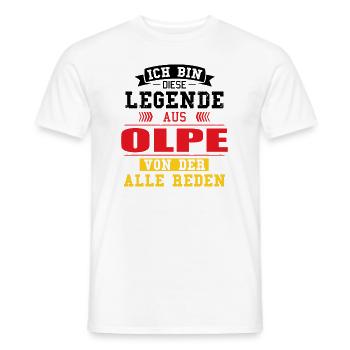 Stadt Olpe Deutschland Legende Spruch - Männer T-Shirt - Weiß - Vorne - AI Model Male 178 dark (178cm)