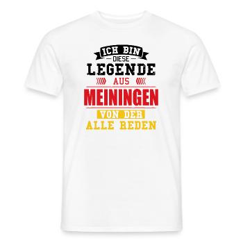 Stadt Meiningen Deutschland Legende Spruch - Männer T-Shirt - Weiß - Vorne - AI Model Male 178 dark (178cm)