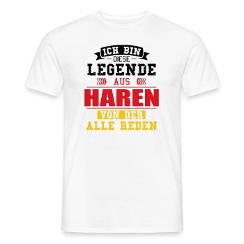 Stadt Haren Deutschland Legende Spruch - Männer T-Shirt - Weiß - Vorne - AI Model Male 178 dark (178cm)