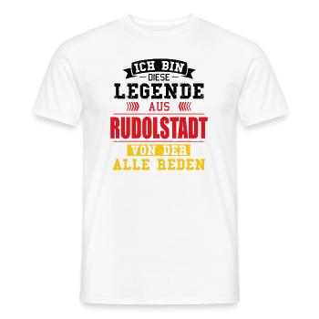 Stadt Rudolstadt Deutschland Legende Spruch - Männer T-Shirt - Weiß - Vorne - AI Model Male 178 dark (178cm)
