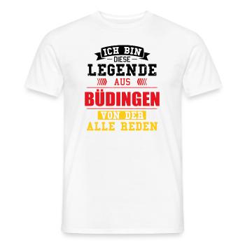 Stadt Büdingen Deutschland Legende Spruch - Männer T-Shirt - Weiß - Vorne - AI Model Male 178 dark (178cm)