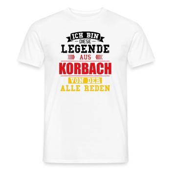 Stadt Korbach Deutschland Legende Spruch - Männer T-Shirt - Weiß - Vorne - AI Model Male 178 dark (178cm)