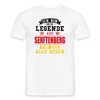 Stadt Senftenberg Deutschland Legende Spruch - Männer T-Shirt - Weiß - Vorne - AI Model Male 178 dark (178cm)