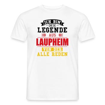Stadt Laupheim Deutschland Legende Spruch - Männer T-Shirt - Weiß - Vorne - AI Model Male 178 dark (178cm)